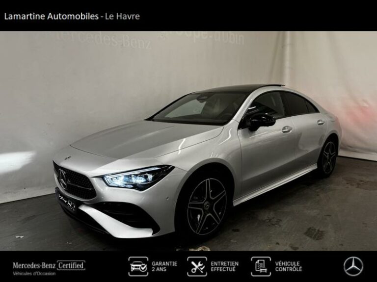MERCEDES-BENZ-CLA 250 e 218ch AMG Line 8G-DCT Argent high-tech métallisé-LE HAVRE-1
