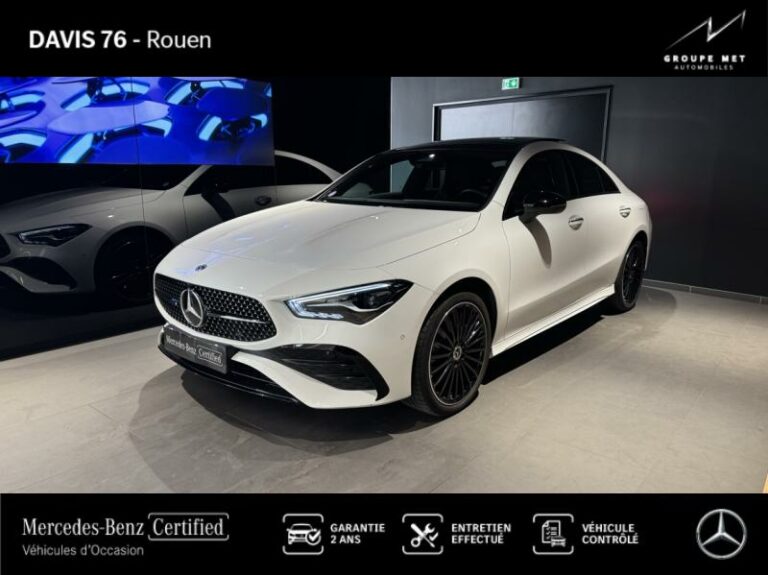 MERCEDES-BENZ-CLA 250 e 218ch AMG Line 8G-DCT Blanc polaire-ROUEN-1
