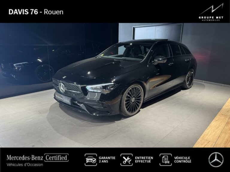 MERCEDES-BENZ-CLA Shooting Brake 200 d 150ch AMG Line 8G-DCT Noir cosmos métallisé-ROUEN-1