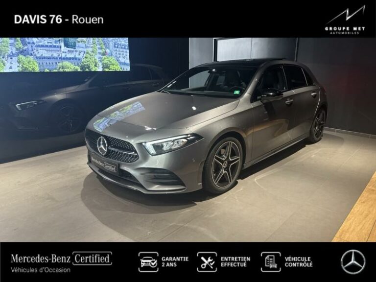 MERCEDES-BENZ-Classe A 180 136ch AMG Line 7G-DCT Gris montagne métallisé-ROUEN-1
