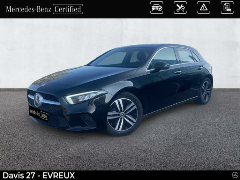 MERCEDES-BENZ-Classe A 180 136ch Progressive Line 7G-DCT Noir cosmos métallisé-EVREUX-1