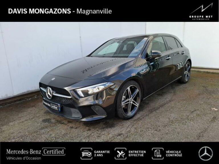 MERCEDES-BENZ-Classe A 180d 116ch Progressive Line 8G-DCT Noir cosmos métallisé-MAGNANVILLE-1