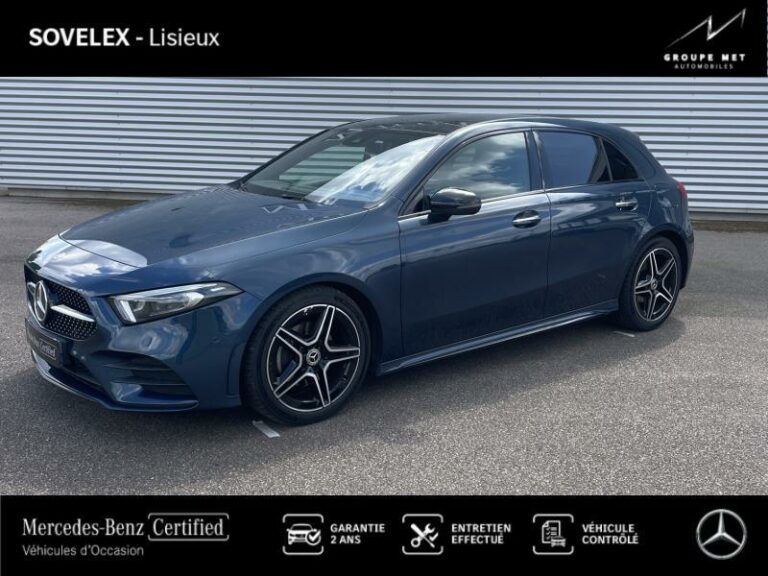 MERCEDES-BENZ-Classe A 200 d 150ch AMG Line 8G-DCT Bleu denim métallisé-GLOS-1