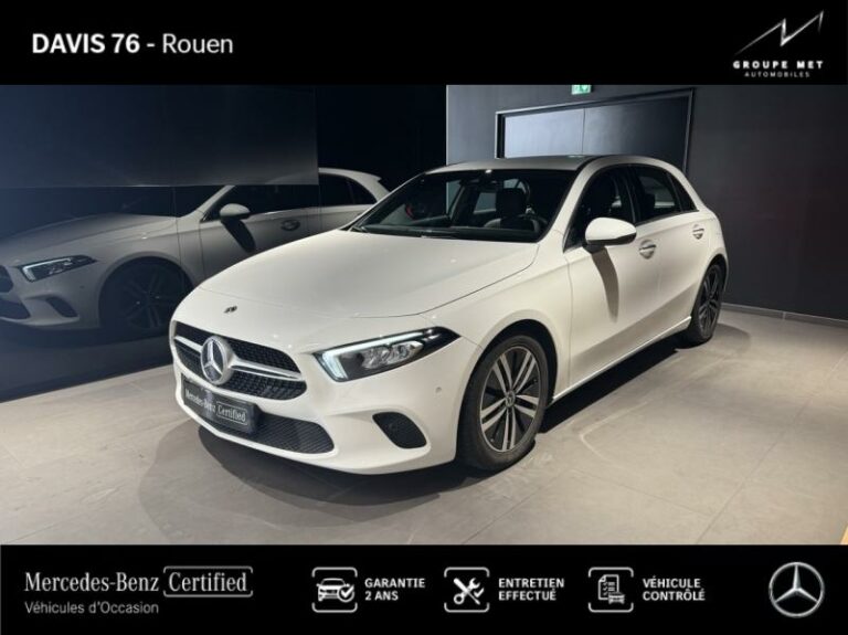 MERCEDES-BENZ-Classe A 200 d 150ch Progressive Line 8G-DCT Blanc digital métallisé-ROUEN-1