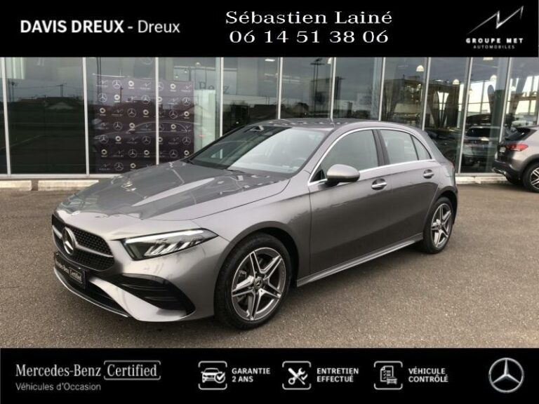MERCEDES-BENZ-Classe A 250 e 163+109ch AMG Line 8G-DCT Gris montagne métallisé-DREUX-1