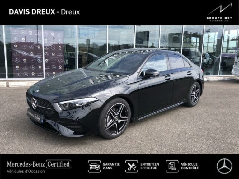 MERCEDES-BENZ-Classe A Berline 200 d 150ch AMG Line 8G-DCT Noir cosmos métallisé-DREUX-1