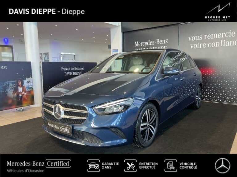 MERCEDES-BENZ-Classe B 180d 2.0 116ch Progressive Line Edition 8G-DCT Bleu denim métallisé-DIEPPE-1