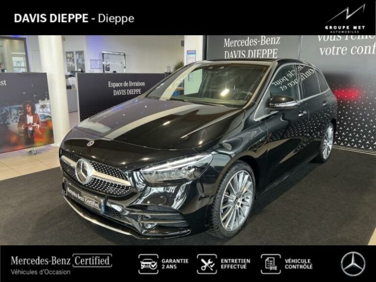 MERCEDES-BENZ-Classe B 250 e 160+102ch AMG Line Edition 8G-DCT Noir cosmos métallisé-DIEPPE-1
