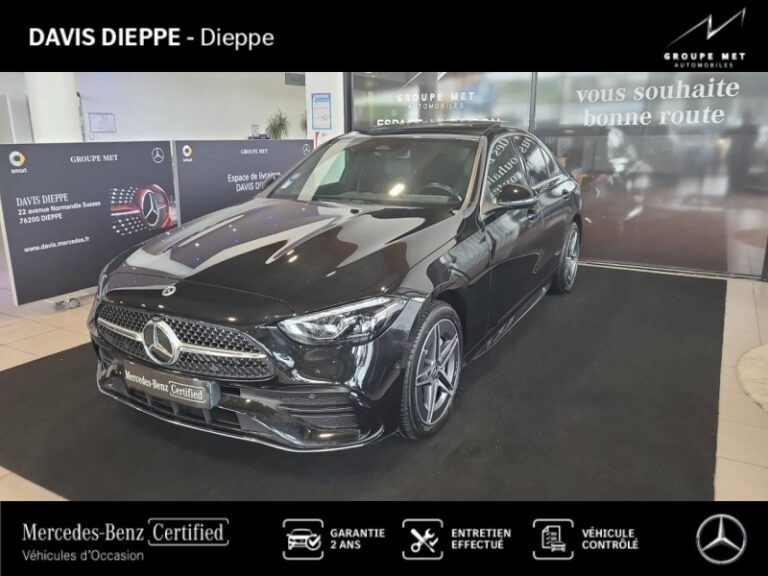 MERCEDES-BENZ-Classe C 300 e 204+129ch AMG Line Noir obsidienne métallisé-DIEPPE-1
