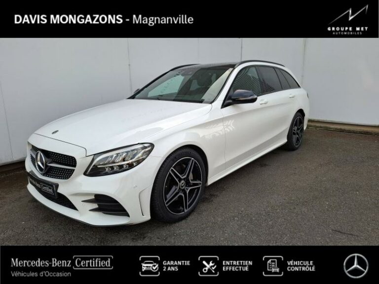 MERCEDES-BENZ-Classe C Break 200 184ch AMG Line 9G Tronic Blanc polaire-MAGNANVILLE-1