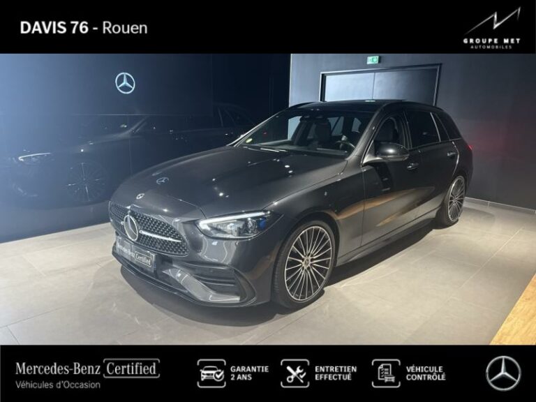 MERCEDES-BENZ-Classe C Break 220 d 200ch AMG Line Gris graphite métallisé-ROUEN-1