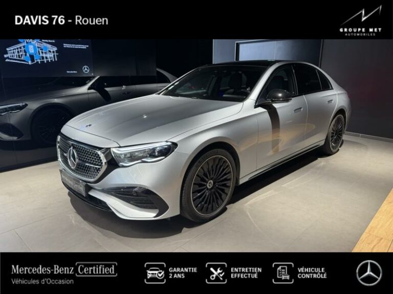 MERCEDES-BENZ-Classe E 300 e 204+129ch AMG Line 9G-Tronic Argent high-tech métallisé-ROUEN-1