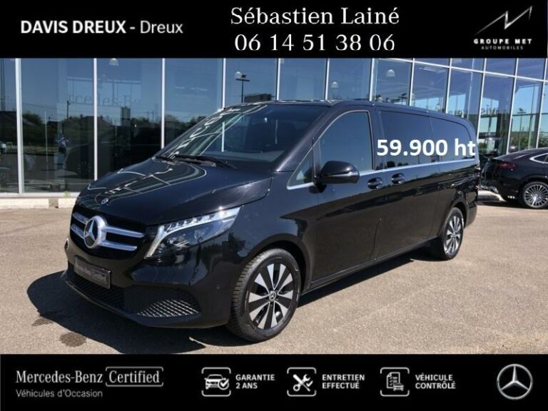 MERCEDES-BENZ-Classe V 300 d Extra-Long  Avantgarde 9G-Tronic Noir obsidienne métallisé-DREUX-1