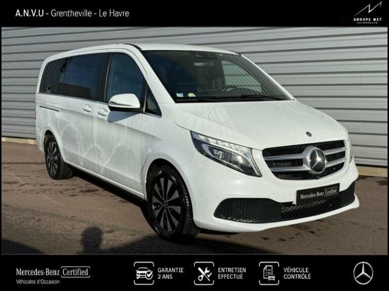 MERCEDES-BENZ-Classe V 300 d Long Avantgarde 9G-Tronic Blanc cristal de roche métallisé-GRENTHEVILLE-1