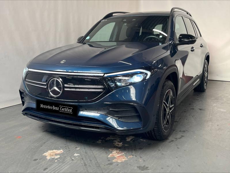 MERCEDES-BENZ-EQB 350 292ch AMG Line 4Matic Bleu denim métallisé-LE HAVRE-1