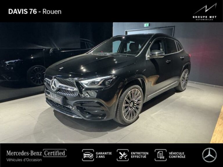 MERCEDES-BENZ-GLA 250 e 218ch AMG Line 8G-DCT Noir cosmos métallisé-ROUEN-1