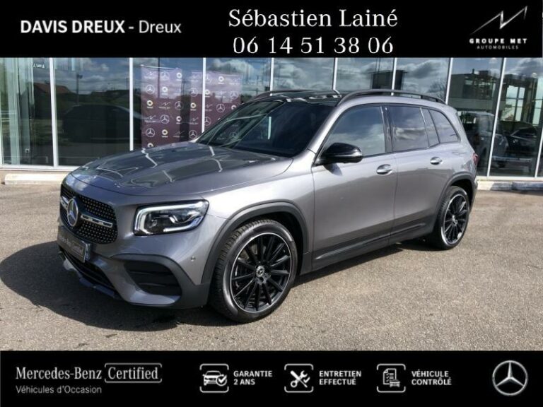 MERCEDES-BENZ-GLB 220d 190ch AMG Line 4Matic 8G DCT Gris montagne métallisé-DREUX-1