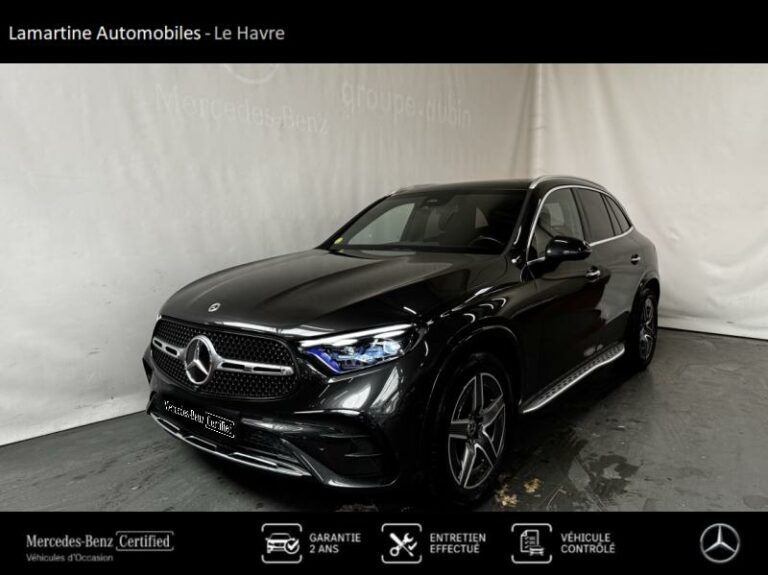 MERCEDES-BENZ-GLC 220 d 197ch AMG Line 4Matic 9G-Tronic Gris graphite métallisé-LE HAVRE-1