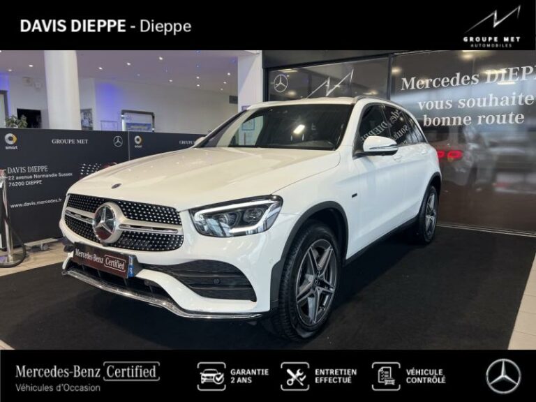 MERCEDES-BENZ-GLC 300 de 194+122ch AMG Line 4Matic 9G-Tronic Blanc polaire-DIEPPE-1