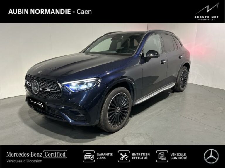 MERCEDES-BENZ-GLC 300 de Hybrid 333ch AMG Line 4Matic 9G-Tronic Bleu nautique métallisé-MONDEVILLE-1