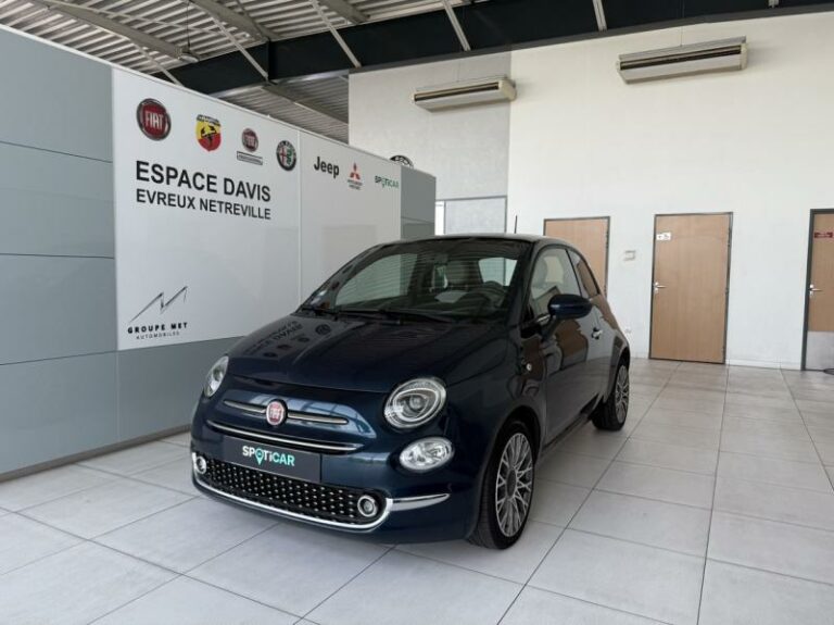 FIAT-500 1.2 8v 69ch S&S Star  Dualogic Epic Blue Métal-EVREUX-1