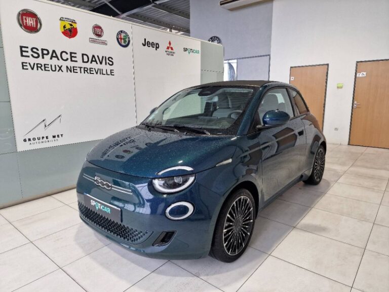 FIAT-500C e 118ch Icône Plus (Pack Style) Ocean Green métal-EVREUX-1