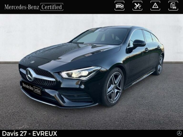 MERCEDES-BENZ-CLA Shooting Brake 200 163ch AMG Line 7G-DCT Noir cosmos métallisé-EVREUX-1