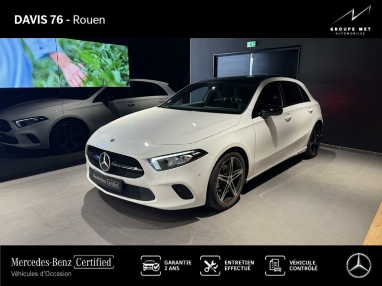 MERCEDES-BENZ-Classe A 180 136ch Progressive Line 7G-DCT Blanc polaire-ROUEN-1