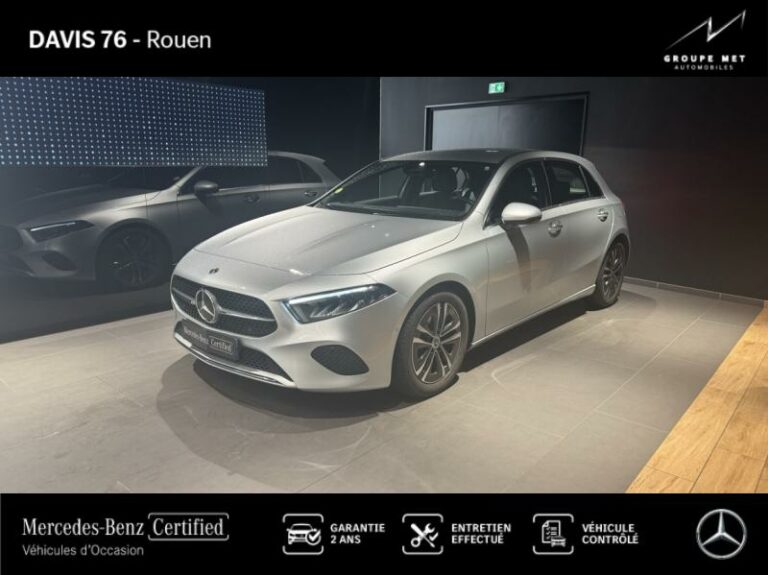 MERCEDES-BENZ-Classe A 180 d 116ch Progressive Line 8G-DCT Argent iridium métallisé-ROUEN-1