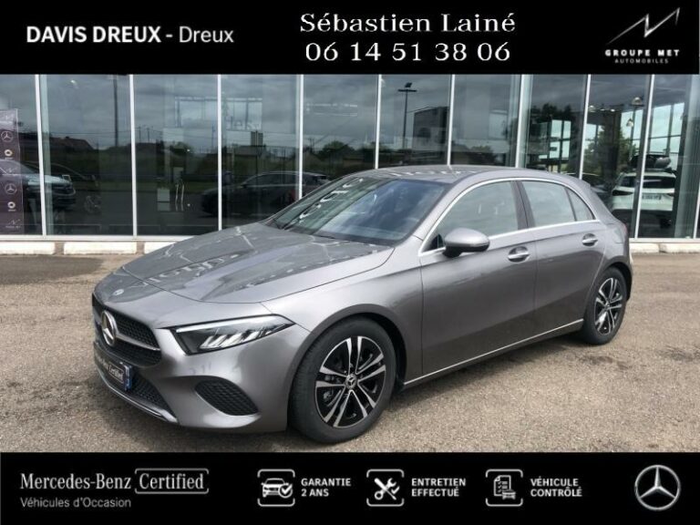 MERCEDES-BENZ-Classe A 200 d 150ch Progressive Line 8G-DCT Gris montagne métallisé-DREUX-1