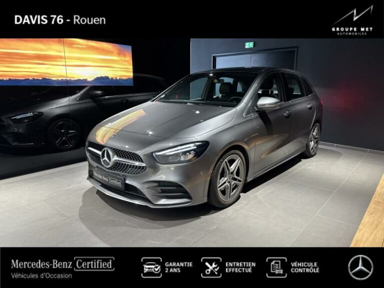 MERCEDES-BENZ-Classe B 180 136ch AMG Line Edition 7G-DCT 7cv Gris montagne métallisé-ROUEN-1