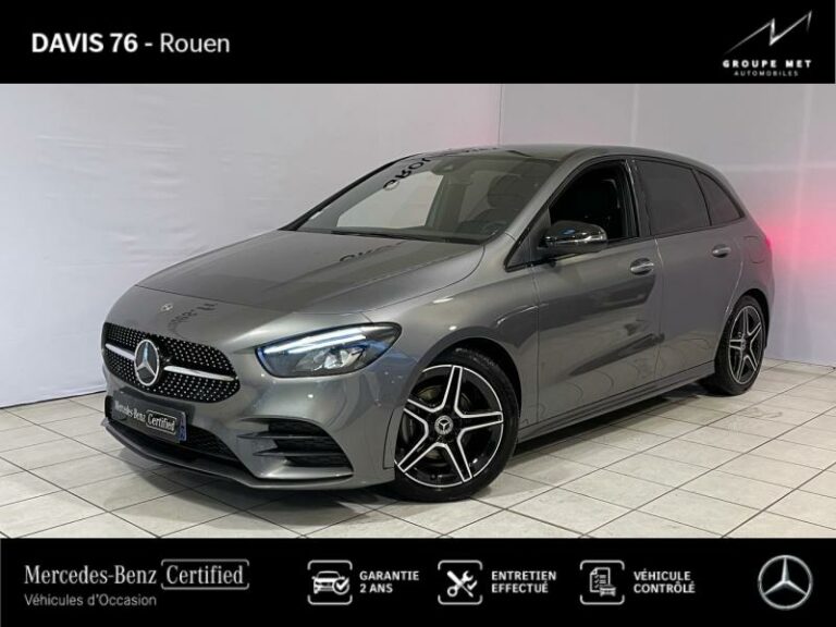 MERCEDES-BENZ-Classe B 200 163ch AMG Line Edition 7G-DCT 8cv Gris montagne métallisé-ROUEN-1
