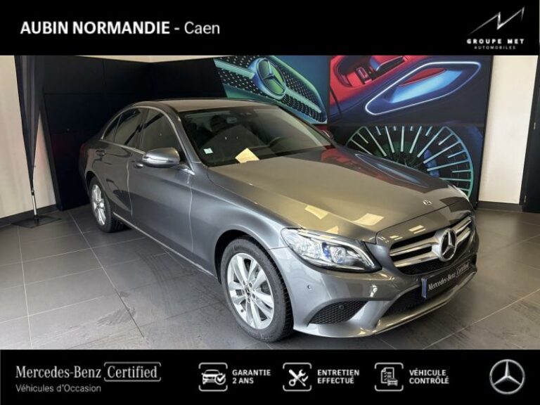 MERCEDES-BENZ-Classe C 180 d 122ch Avantgarde Line 9G-Tronic Gris sélénite-MONDEVILLE-1