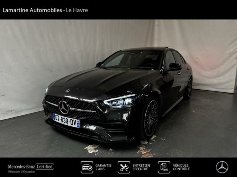 MERCEDES-BENZ-Classe C 200 204ch AMG Line Gris graphite métallisé-LE HAVRE-1