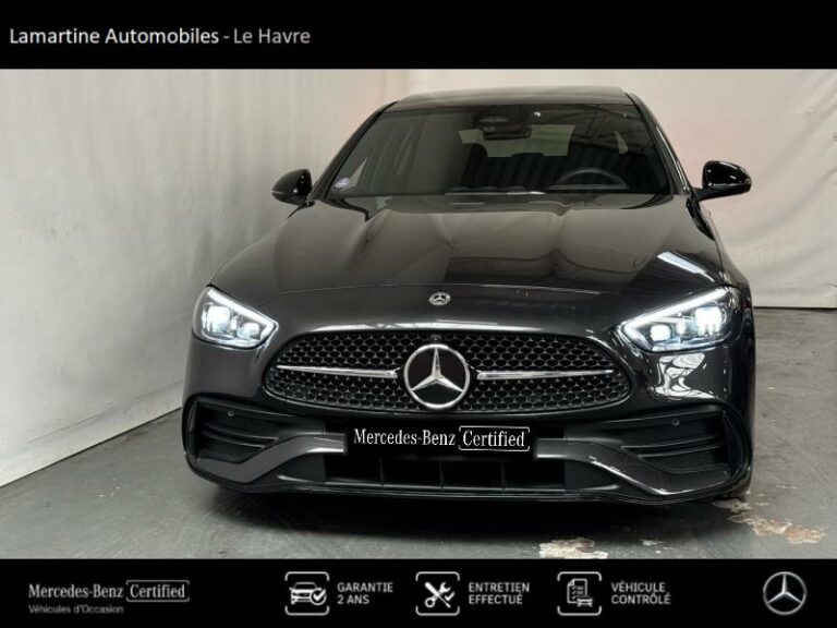 MERCEDES-BENZ-Classe C 200 204ch AMG Line Gris graphite métallisé-LE HAVRE-1