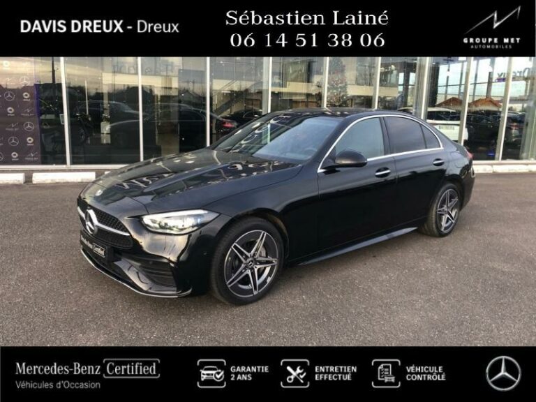 MERCEDES-BENZ-Classe C 300 de 197+129ch AMG Line Noir obsidienne métallisé-DREUX-1