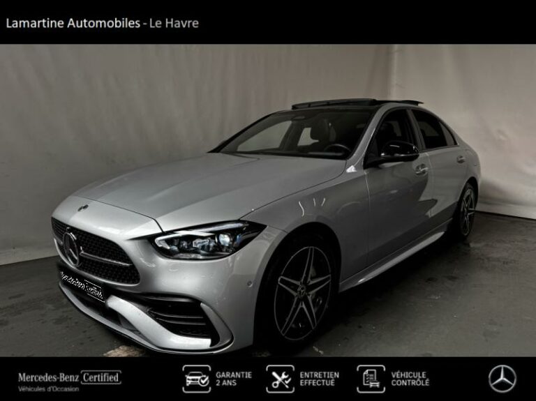 MERCEDES-BENZ-Classe C 300 e 204+129ch AMG Line Argent high-tech métallisé-LE HAVRE-1