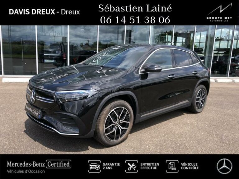 MERCEDES-BENZ-EQA 250+ 190ch AMG Line Noir cosmos métallisé-DREUX-1