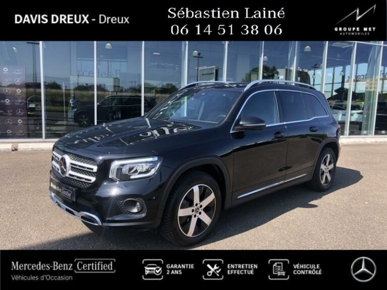 MERCEDES-BENZ-GLB 200d 150ch Progressive Line launch Edition 8G-DCT 122g Noir cosmos métallisé-DREUX-1