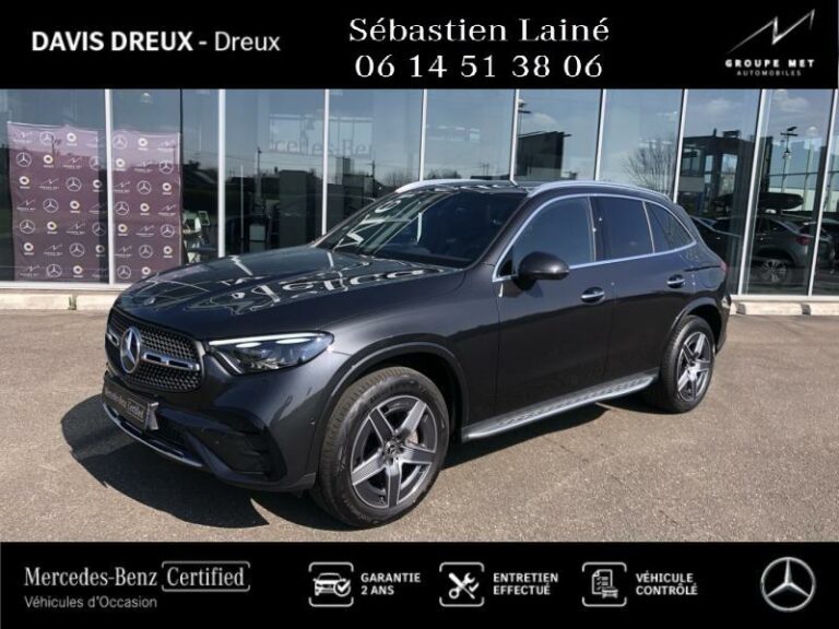 MERCEDES-BENZ-GLC 300 de Hybrid 333ch AMG Line 4Matic 9G-Tronic Gris graphite métallisé-DREUX-1