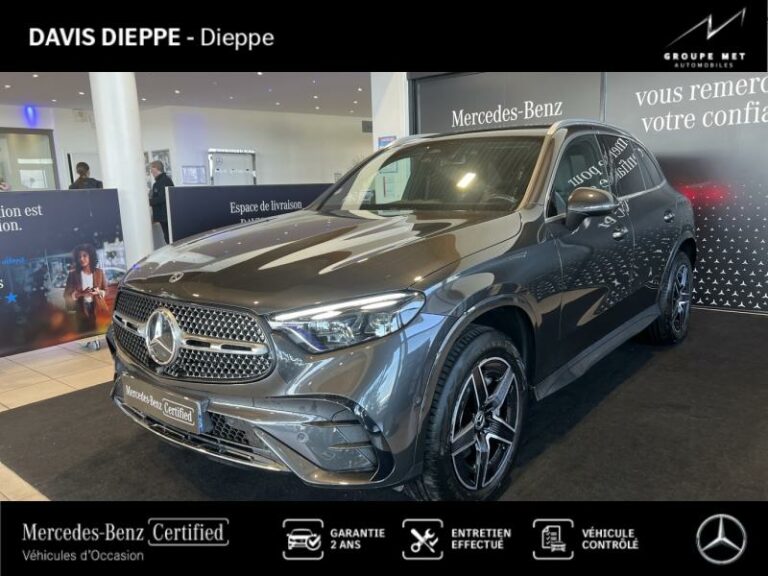 MERCEDES-BENZ-GLC 300 e Hybrid 313ch AMG Line 4Matic 9G-Tronic Gris graphite métallisé-DIEPPE-1
