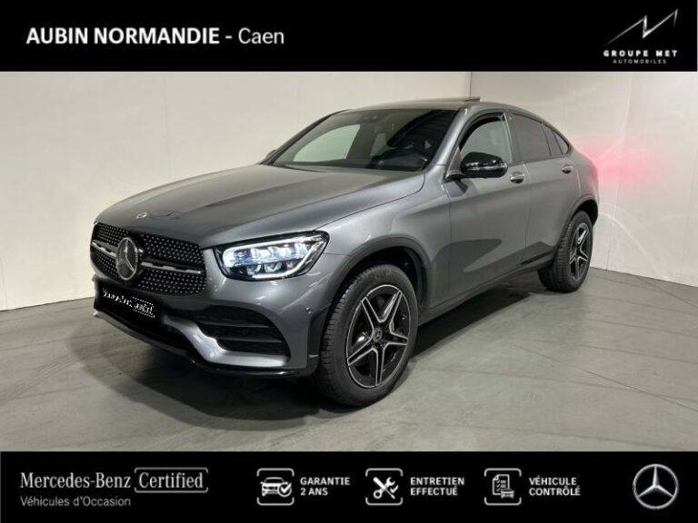 MERCEDES-BENZ-GLC Coupé 300 de 194+122ch AMG Line 4Matic 9G-Tronic Gris sélénite métallisé-MONDEVILLE-1