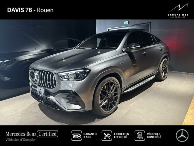 MERCEDES-BENZ-GLE Coupé 53 AMG 449ch+136ch Hybride 4Matic+ 9G-Speedshift TCT Gris sélénite métallisé-ROUEN-1