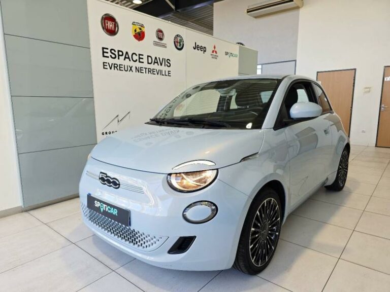 FIAT-500 e 118ch Icône Celestial Blue tri-couche-EVREUX-1