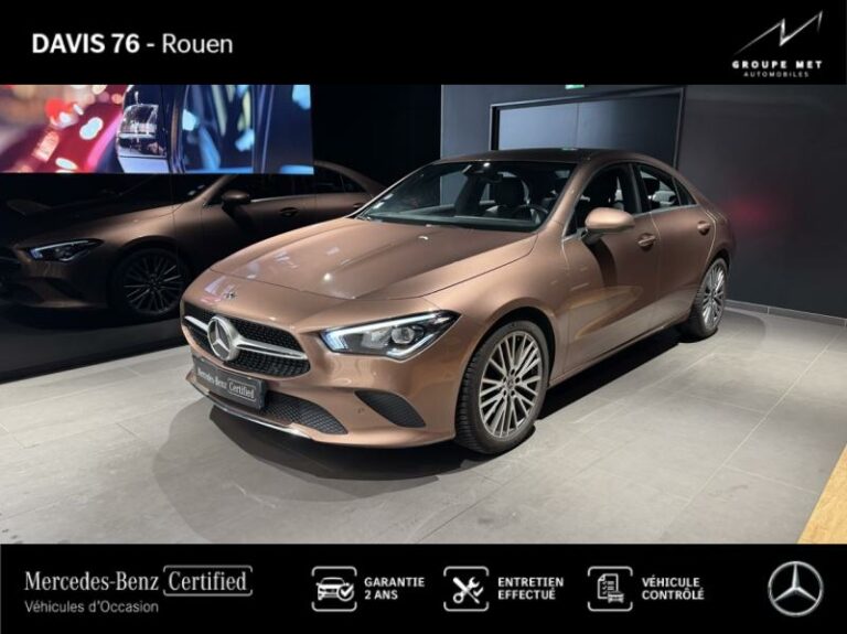 MERCEDES-BENZ-CLA 200 163ch Progressive Line 7G-DCT 9cv Or rose métallisé-ROUEN-1