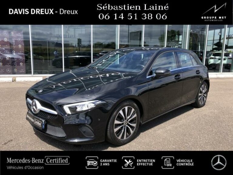 MERCEDES-BENZ-Classe A 180d 116ch Business Line 8G-DCT Noir cosmos métallisé-DREUX-1