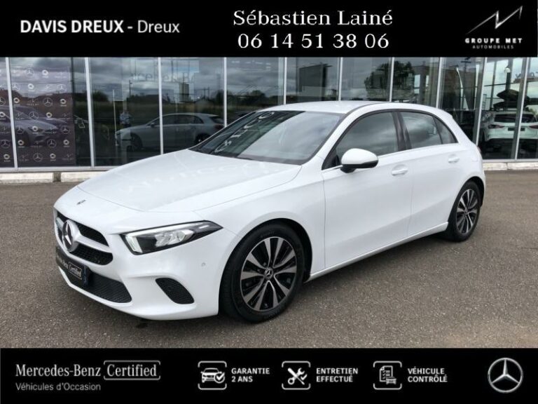 MERCEDES-BENZ-Classe A 180d 116ch Business Line 8G-DCT Blanc polaire-DREUX-1