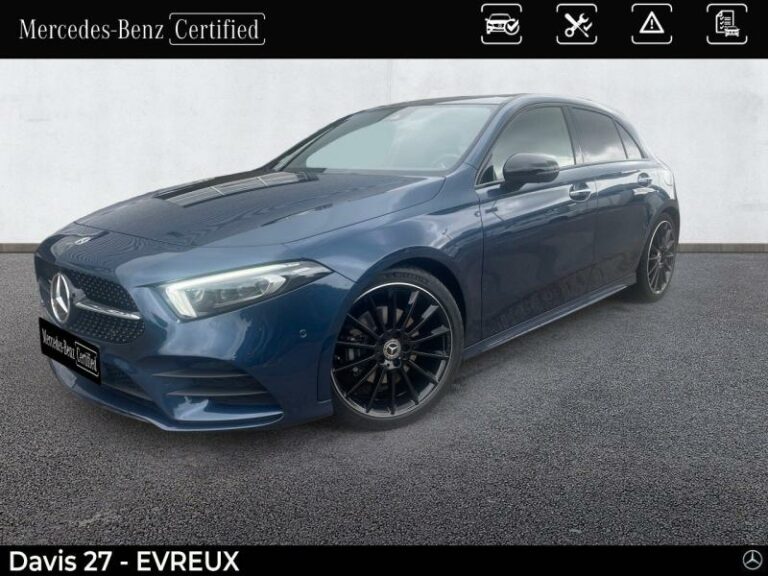 MERCEDES-BENZ-Classe A 200 163ch AMG Line 7G-DCT 9cv Bleu denim métallisé-EVREUX-1