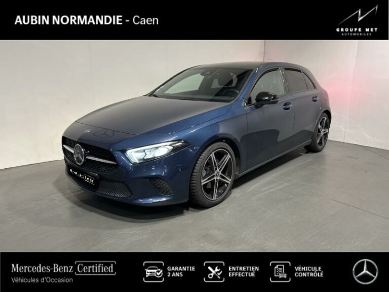 MERCEDES-BENZ-Classe A 200 d 150ch Progressive Line 8G-DCT Bleu denim métallisé-MONDEVILLE-1