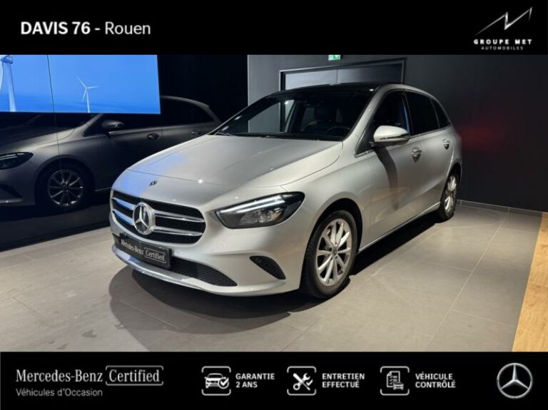 MERCEDES-BENZ-Classe B 180 136ch Progressive Line 7G-DCT Argent iridium métallisé-ROUEN-1